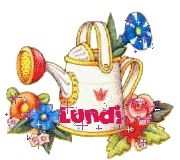 Gif animé Bon lundi arrosoir